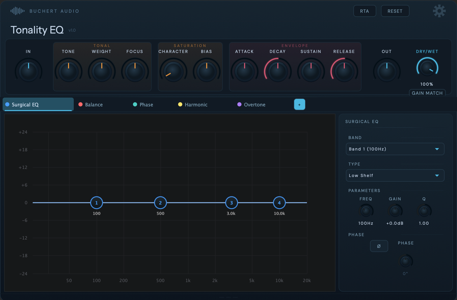 Tonality EQ plugin interface